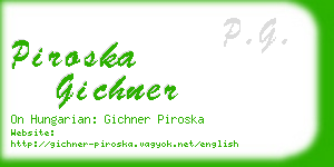 piroska gichner business card